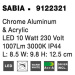 NOVA LUCE nástěnné svítidlo SABIA chrom hliník a akryl LED 10W 220-240V 3000K IP44 9122321