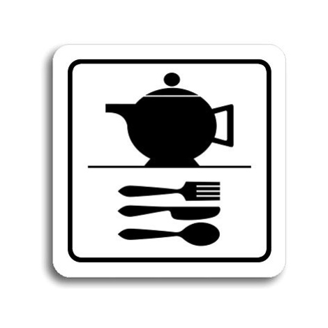 Accept Piktogram "kuchyňka" (80 × 80 mm) (bílá tabulka - černý tisk)