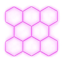 Escape6 Kompletní LED hexagonové svítidlo růžové, rozměr 8 elementů 252 × 238 cm