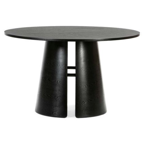 Černý kulatý jídelní stůl Teulat Cep, ø 137 cm