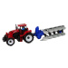 mamido  Traktor s pluhem Farma červený