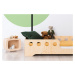 Domečková patrová dětská postel z masivního dřeva 90x200 cm v přírodní barvě Mila DMP Rozměr: 90