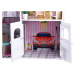 mamido Obrovský dřevěný domeček pro panenky s garáži a nábytkem