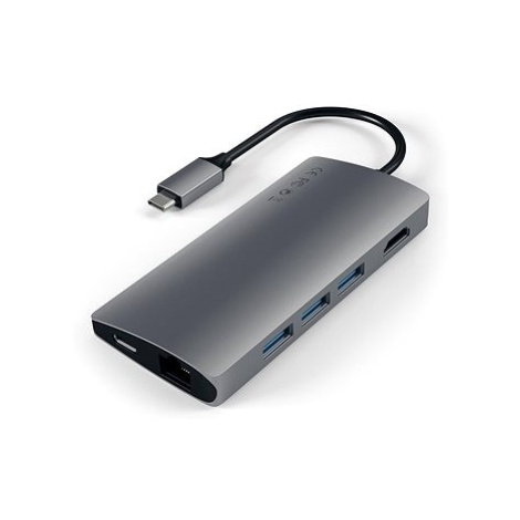 Satechi Aluminium Type-C Multi-Port Adapter (HDMI 4K,3x USB 3.0,MicroSD,Ethernet V2) - Space Gre