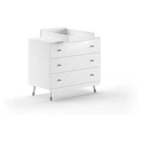 Bílá dětská komoda s přebalovacím pultem 100x100x74 cm Billy – Vipack