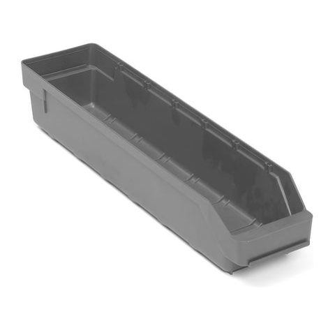 Skladová nádoba REACH, 500x120x95 mm, recyklovaný plast, šedá