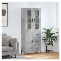 vidaXL Skříň highboard betonově šedá 69,5x34x180 cm kompozitní dřevo