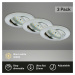 BRILONER 3ks sada LED vestavné svítidlo, pr. 8,2 cm, 6,5 W, hliník BRI 7296-039