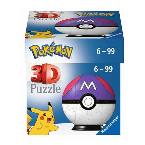 Ravensburger Pokémon Puzzle-Ball: Master Ball 3D, 54 dílků