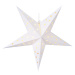 Závěsná svíticí vánoční hvězda bílá 60 cm, LED, s časovačem