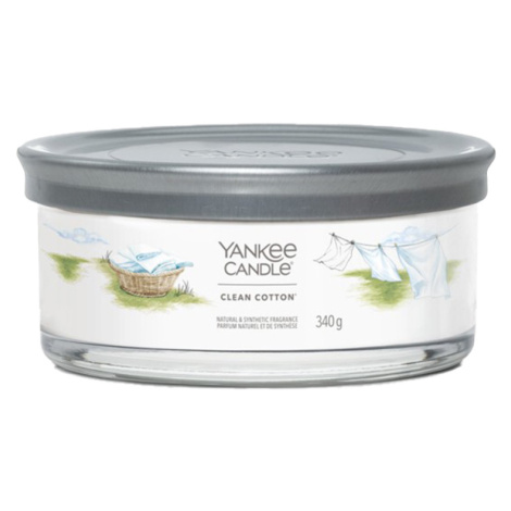 Yankee Candle Vonná svíčka Clean Cotton tumbler 5 knotů 340 g