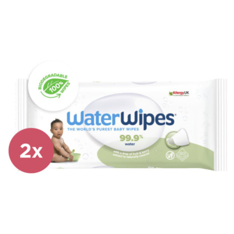 2x WATERWIPES Vlhčené obrousky bez obsahu plastů Soapberry 60 ks (120 ks )