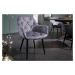 LuxD Designová židle Garold šedý samet