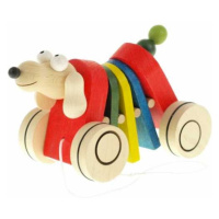 Dřevěná tahací hračka - Pes klapací
