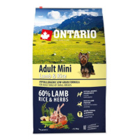 Krmivo Ontario Adult Mini Lamb & Rice 6,5kg