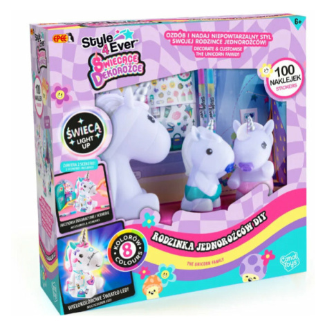 Epee svítící dekorožci - rodinka jednorožců DIY 60047 EP Line