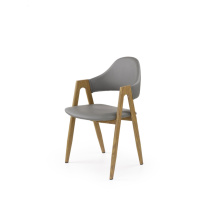 Jídelní židle MERAK, šedá/dub medový