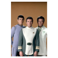 Fotografie Leonar Nimoy, William Shatner And Deforest Kelley., 26.7 × 40 cm