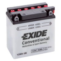 Motobaterie EXIDE BIKE Conventional 9Ah, 12V, EB9L-B / 12N9-3B