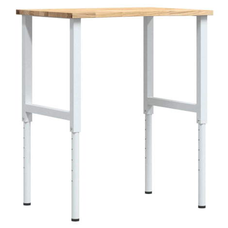 vidaXL Pracovní stůl 80 x 60 x (71,5–98) cm masivní dubové dřevo
