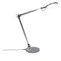 Designová stolní lampa šedá vč. LED s bezdrátovou nabíječkou - Don
