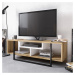 Kalune Design TV stolek ASAL 120 cm dub/bílý/černý