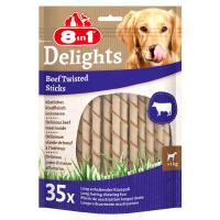 8in1 Delights Beef Twisted Sticks 35 kusů