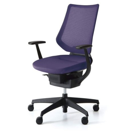 Kokuyo Japonská aktivní židle - Kokuyo ING GLIDER 360° černá kostra - fialová