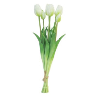 Tulipán SALLY svazek umělý 7ks krémový 47cm