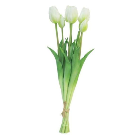 Tulipán SALLY svazek umělý 7ks krémový 47cm Nova Nature