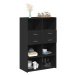 vidaXL Skříň highboard černá 80 x 42,5 x 124 cm kompozitní dřevo