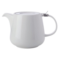 Bílá porcelánová čajová konvice se sítkem Maxwell & Williams Basic, 600 ml