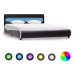 Rám postele s LED světlem černý umělá kůže 160x200 cm