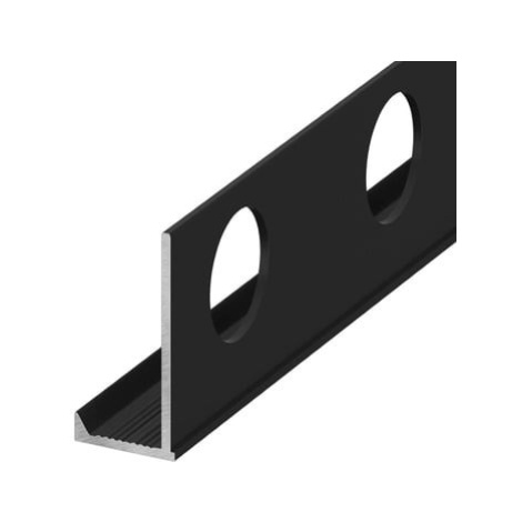 Lišta ukončovací "L" Eviso black mat, hliník komaxit, délka 270 cm, výška hrany 10 mm, ALBL0310