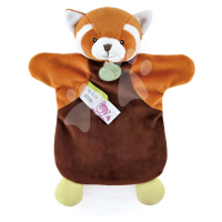 Plyšová panda na bábkové divadlo Red Panda Hand Puppet Doudou et Compagnie červená 25 cm od 0 me