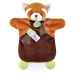 Plyšová panda na loutkové divadlo Red Panda Hand Puppet Doudou et Compagnie červená 25 cm od 0 m