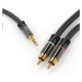 PREMIUMCORD kabel, Jack 3.5mm-2xCINCH M/M 3m