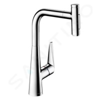 HANSGROHE Talis Select M51 Dřezová baterie M5117-H300 s výsuvnou sprškou, sBOX, chrom 73867000