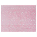 Svítící deka mikroflanel SRDCE A HVĚZDY 150x200 cm růžová