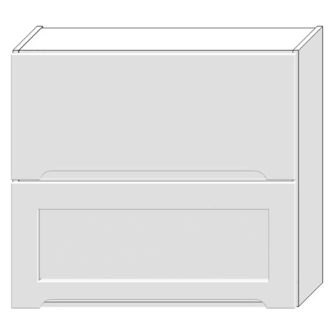 Kuchyňská skříňka Zoya W80grf/2 Sd bílý puntík/bílá BAUMAX