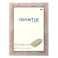 DANTIK rámeček 29,7 × 42, PAINT červený velký plexi čiré