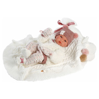 Llorens 63576 NEW BORN DĚVČÁTKO-realistická panenka miminko s celovinylovým tělem- 35 c