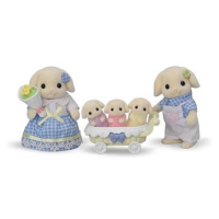 Sylvanian Families - rodina Flora králíci s trojčaty