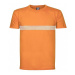 Bavlněné triko XAVER s reflexním pruhem, oranžové XXL H17256