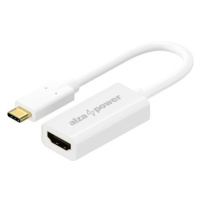 AlzaPower USB-C (M) na HDMI 2.0 4K 60Hz (F) 0.1m bílá