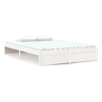 Rám postele bílý masivní dřevo 140 × 200 cm, 814950