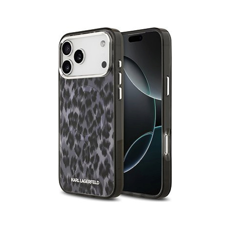 Karl Lagerfeld IML Leopard MagSafe Zadní Kryt pro iPhone 17 Pro Max Grey