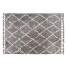 Kusový vzorovaný koberec s třásněmi PELUSH ROMBI šedá 80x140 cm Multidecor