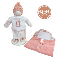 LLORENS - M844-44 obleček pro panenku miminko NEW BORN velikosti 43-44 cm