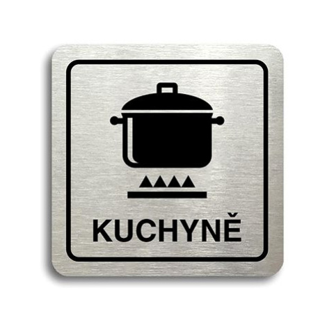 Accept Piktogram "kuchyně II" (80 × 80 mm) (stříbrná tabulka - černý tisk)
